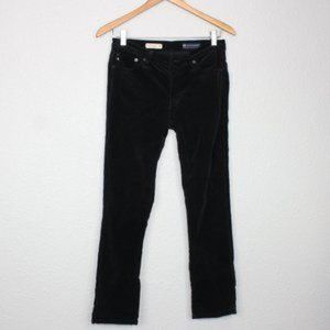 AG The Premiere Black Corduroy Slim Straight Jeans